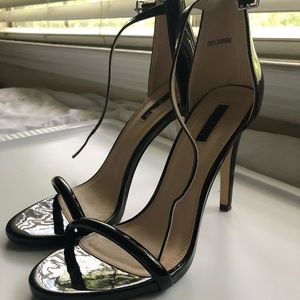 Black simple strap heel
